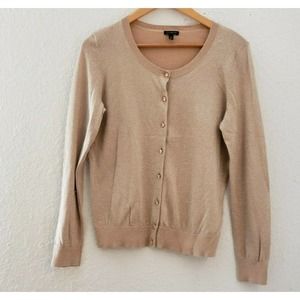 Talbots Cardigan Petite Button Up Glitter Size M